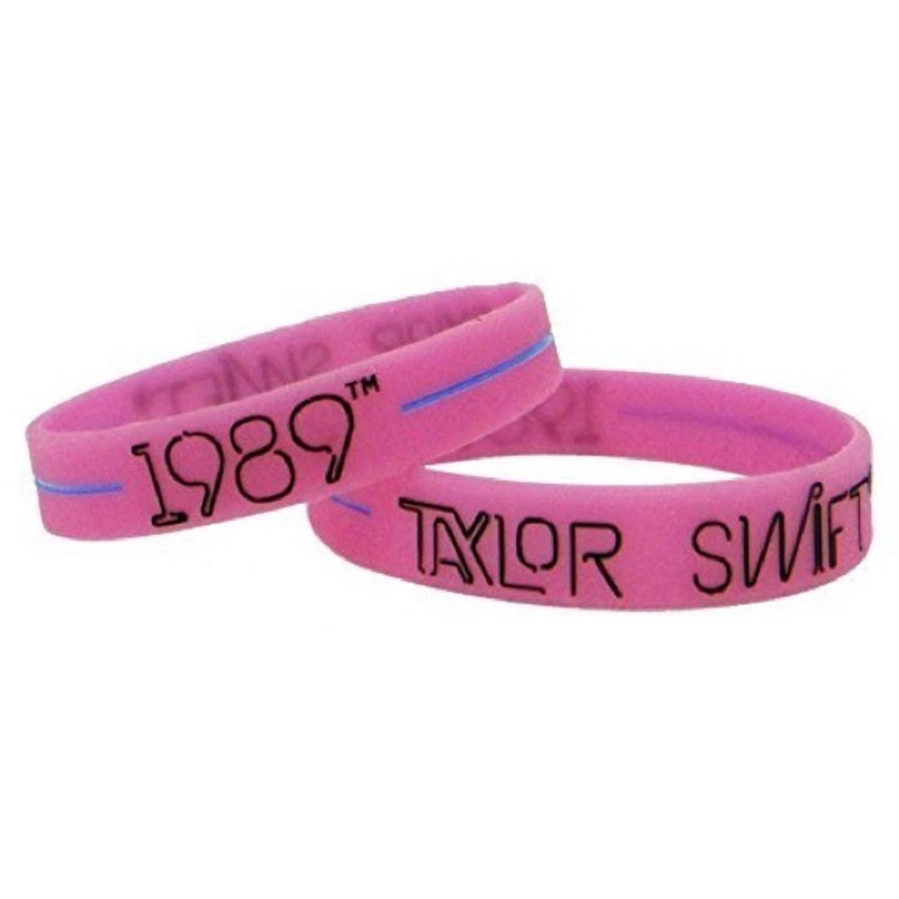 Official Taylor Swift neon pink 1989 tour rubber bracelet